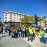 Prestadores de servicios del área de Discapacidad se manifiestan frente a Casa Rosada. Prestadores de servicios del área de Discapacidad se manifiestan frente a Casa Rosada.