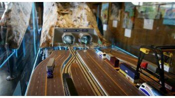 Maqueta del proyecto del túnel de Agua Negra.