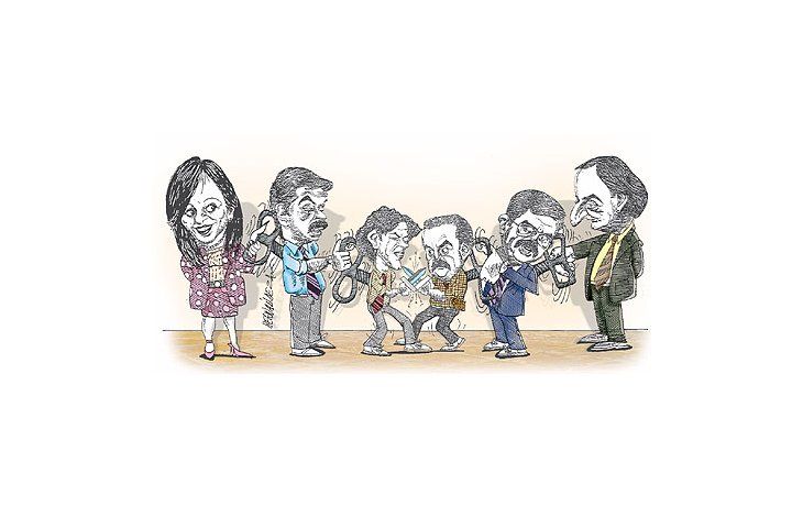 ámbito.com | Cristina de Kirchner, Alberto Fernández, Martín Lousteau, Guillermo Moreno,Julio De Vido y Néstor Kirchner.