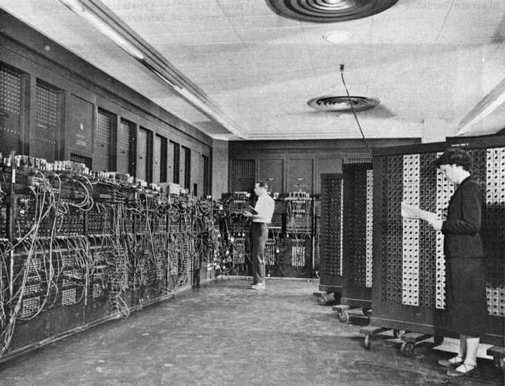 Así se veía ENIAC en 1946. Así se veía ENIAC en 1946.