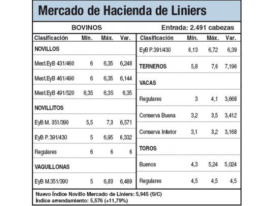 Escaso ingreso de animales a Liniers