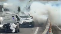 Un violento robo a un camión blindado paralizó a Italia