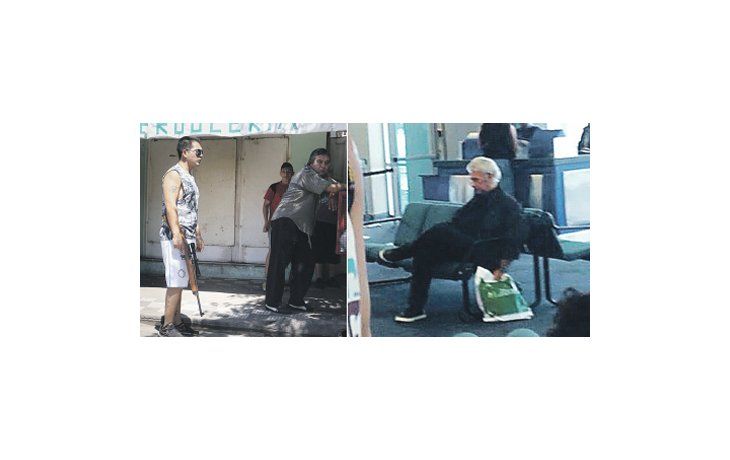 ámbito.com | El gobernador fue advertido sobre los incidentes en la escala obligada en Panamá (arriba), rumbo a Colombia. Desde allí regresó a Córdoba. Muchos vecinos y dueños de comercios (izq.) se armaron para frenar el avance de los delincuentes, frente al caos pro