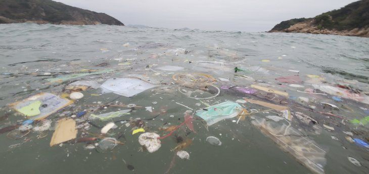 Acumulación de plásticos en el mar.&nbsp;