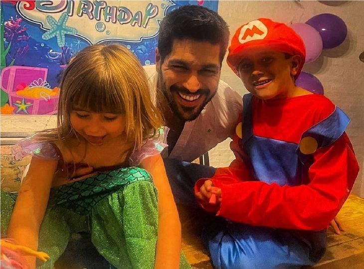 Andrés Ojeda and his nephews (Archive image).