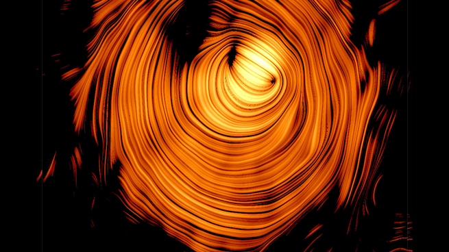 El “Ojo de Sauron” es un chorro de plasma del blazar PKS 1424+240, atravesado por un campo magnético toroidal casi perfecto.&nbsp;