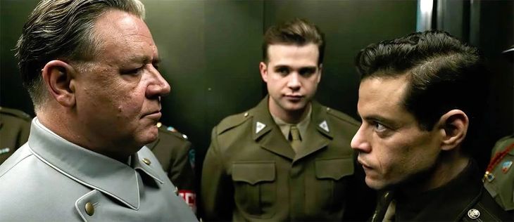 Russell Crowe (Hermann Göring) y Rami Malek (Douglas Kelley) en Russell Crowe (Hermann Göring) y Rami Malek (Douglas Kelley) en