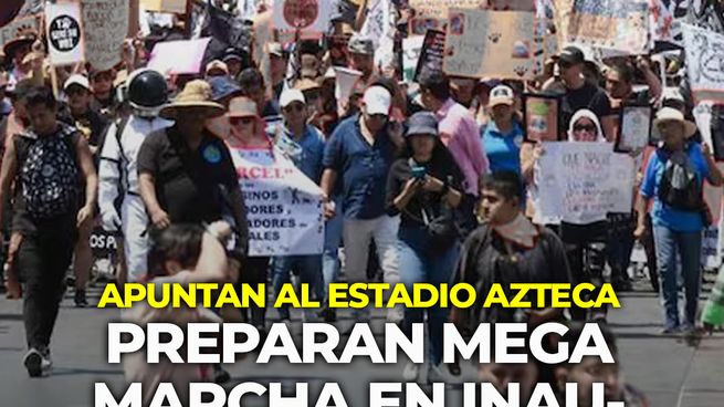Madres buscadoras, CNTE, pensionados y transportistas, agricultores y otras agrupaciones buscan aprovechar la vitrina global del Mundial para visibilizar sus demandas cerca del Estadio Ciudad de México el día de la inauguración de la Copa del Mundo.