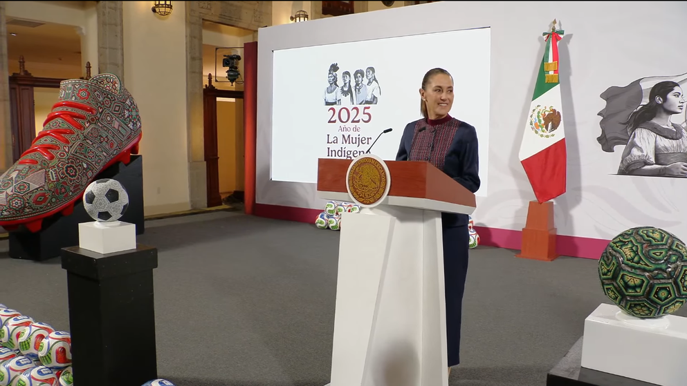 Claudia Sheinbaum en la Mañanera de este martes.