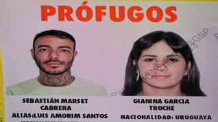 El afiche de búsqueda de Sebastián Marset y su esposa.