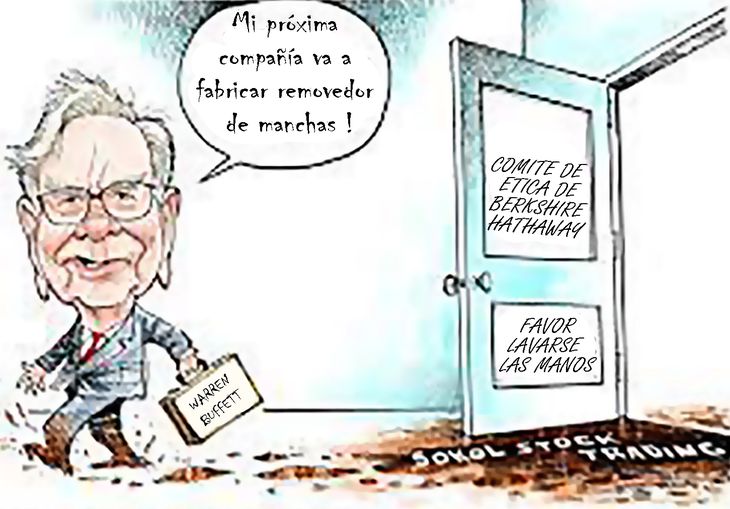 Warren Buffet, ha sido cuestionado más de una vez por sus prácticas no del todo santas, pero merced a su poder económico y conexiones políticos nunca acusado formalmente y todo quedo en cabeza de alguno de sus subalternos. Warren Buffet, ha sido cuestionado más de una vez por sus prácticas no del todo santas, pero merced a su poder económico y conexiones políticos nunca acusado formalmente y todo quedo en cabeza de alguno de sus subalternos.