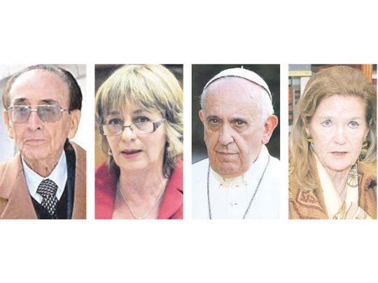 Carlos Fayt, Alejandra Gils Carbó, Papa Francisco y Elena Highton de Nolasco