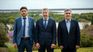 Maximiliano Pullaro, Rogelio Frigerio y Martín Llaryora, en Paraná.