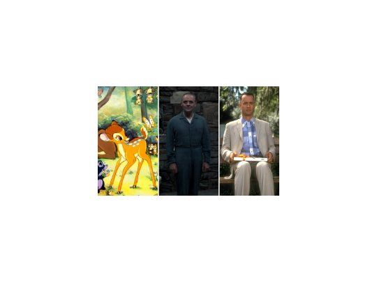 Bambi, The Silence of the Lambs y Forrest Gump, 3 clásicos.