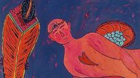 Detalle de una obra de Felipe Pino, ganador del Premio Bineal de Pintura 2024.
