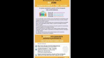 se convoca a postulantes a guarda con fines de adopcion para 4 hermanitos