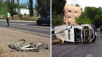 La víctima sufrió dos accidentes viales: primero en la bicicleta y después en la ambulancia.