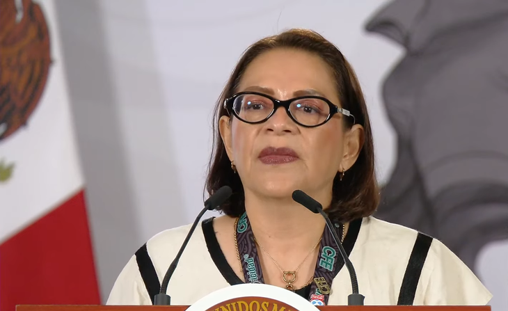 Emilia Esther Calleja Alor, titular de la CFE, en la Mañanera del Pueblo. Emilia Esther Calleja Alor, titular de la CFE, en la Mañanera del Pueblo.