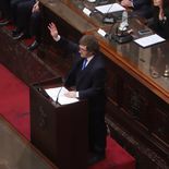 Javier Milei contesta con fervor a la oposición durante su discurso en el Congreso. Javier Milei contesta con fervor a la oposición durante su discurso en el Congreso.