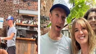 Chris Martin y Dakota Johnson.&nbsp;