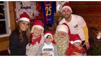 La postal de la familia Messi por las fiestas.