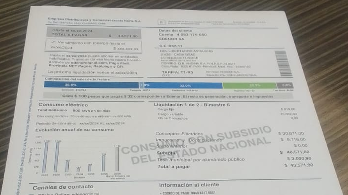 Morón will be able to collect the lighting rate on Edenor bills