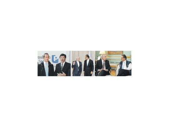 El gobernador se reunió ayer con Gustavo Posse, Luis Andreotti e Ismael Passaglia.