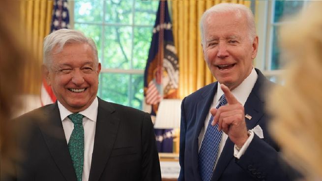 Los presidentes de Estados Unidos, Joe Biden, y de México, Andrés Manuel López Obrador.