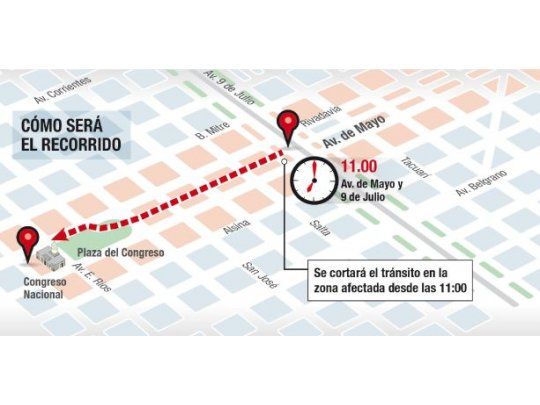 Movilización de apoyo a Macri hoy: otro ensayo de protocolo