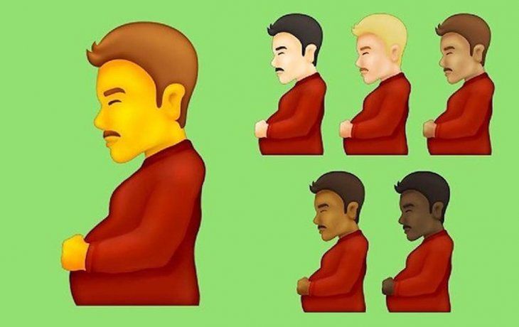Hombre embarazado y persona embarazada, dos nuevos emojis inclusivos.
