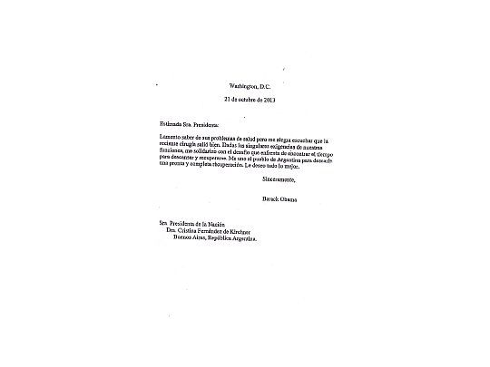 La carta de Obama.