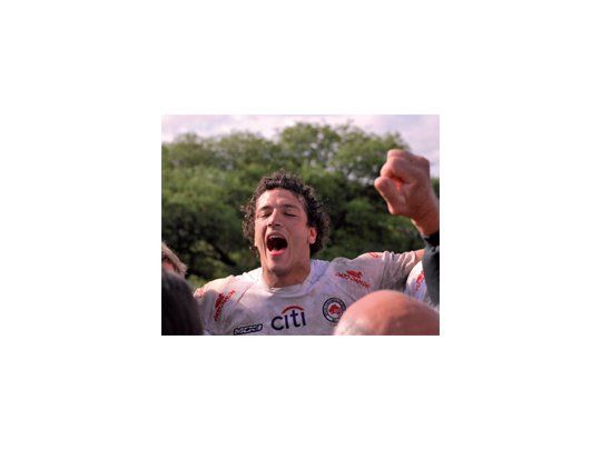 Gritó campeón. José Basile da rienda suelta al festejo cordobés tras imponerse en la final sobre Uruguay.