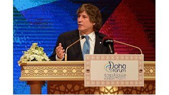 Boudou llegó ayer a Doha.
