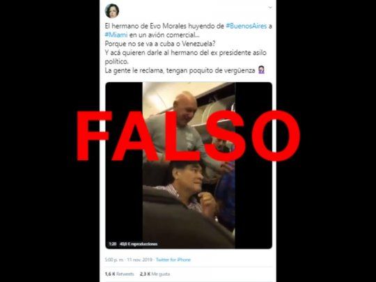 Las imágenes datan de 2016 y el escrachado es Carlos Zannini, no el hermano de Evo Morales.&nbsp;