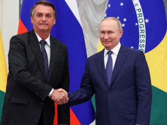 Los presidentes Jair Bolsonaro y Vladimir Putin 