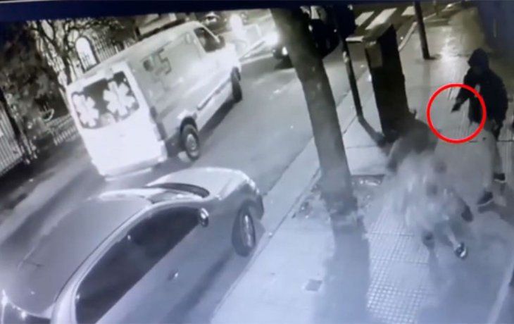 Cámaras de Seguridad de Once registraron el momento del crimen.