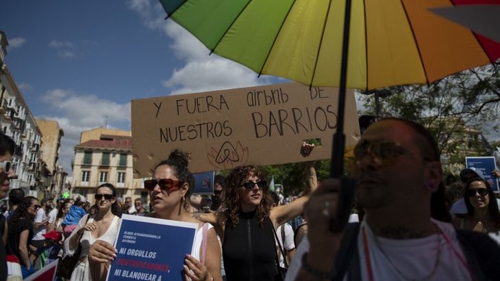 Protesta contra el turismo en España.