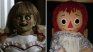 The cinema version and the real version of Annabelle. The cinema version and the real version of Annabelle.