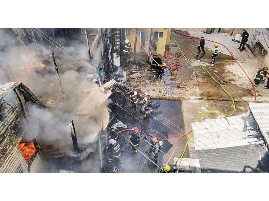 Incendio en conventillo
