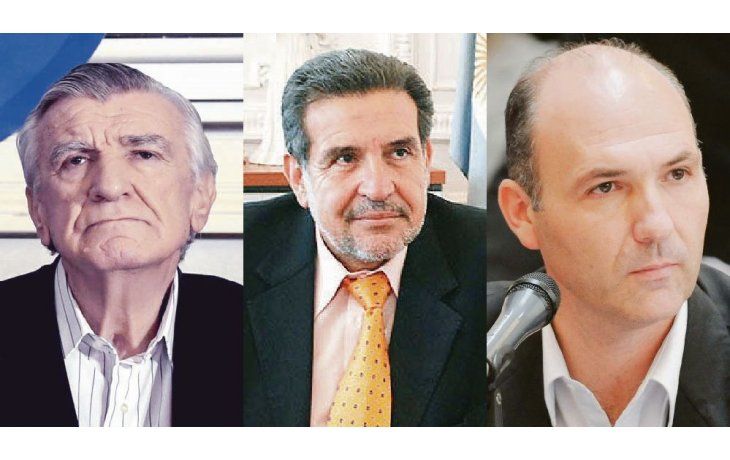 José Luis Gioja, Luis Beder Herrera y Guillermo Carmona