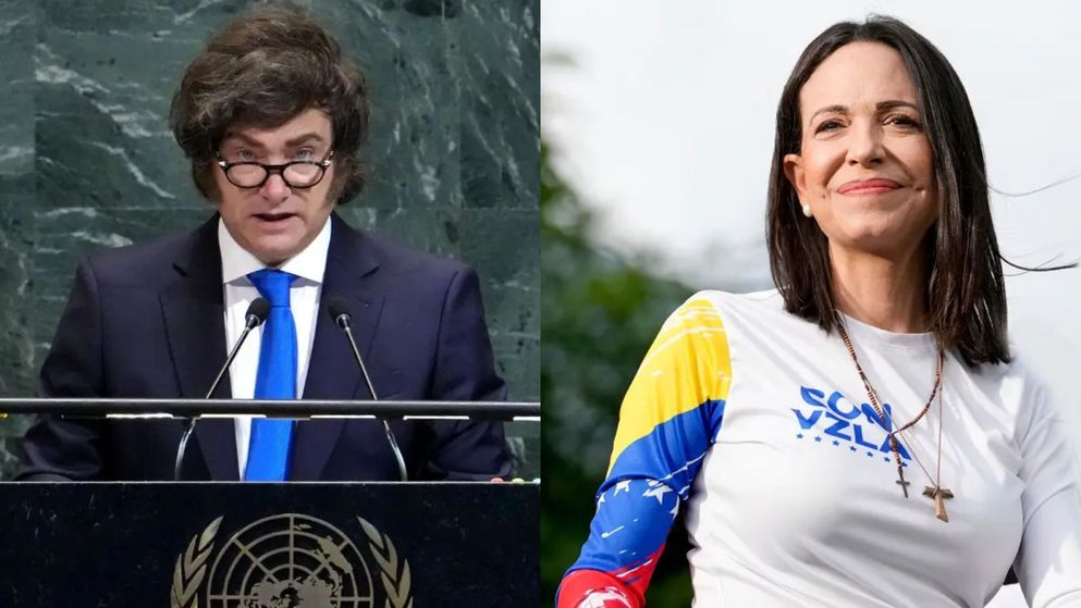 Milei vuela a Noruega para acompañar a Corina Machado a recibir el Nobel de la Paz