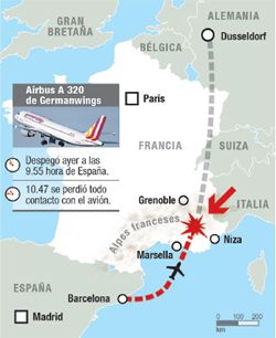 Tragedia en Francia: se estrelló un avión y dejó 150 muertos (foto 1)