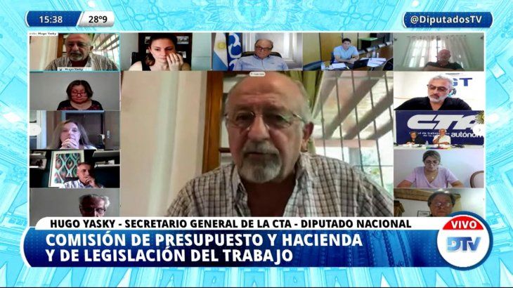 El titular de la CTA y diputado del Frente de Todos, Hugo Yasky.