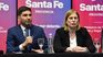 The governor of Santa Fe, Maximiliano Pullaro, and his vice, Gisela Scaglia. The governor of Santa Fe, Maximiliano Pullaro, and his vice, Gisela Scaglia.
