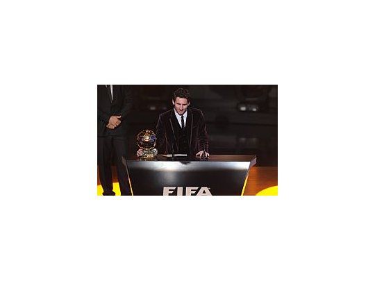 Messi dio un breve discurso luego de recibir su galardón.