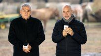 El Jefe de Gobierno de la Ciudad de Buenos Aires y precandidato presidencial de Juntos por el Cambio Horacio Rodríguez Larreta y su compañero de fórmula, Gerardo Morales.