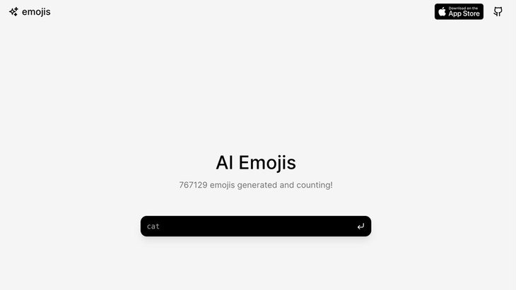 Menu principal de AI Emoji. Menu principal de AI Emoji.