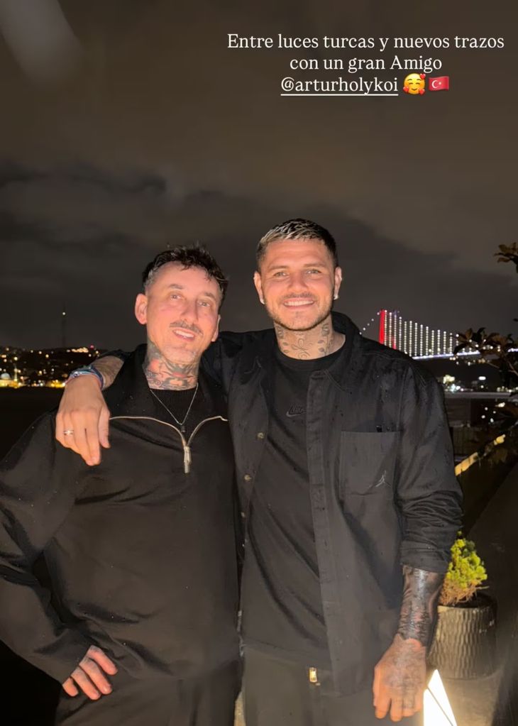 Mauro Icardi post on Instagram. Mauro Icardi post on Instagram.