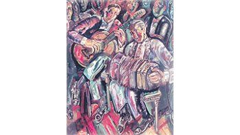 ámbito.com | «Tango» de Aldo Severi, uno de los 42 cuadros de los 17artistas seleccionados para la atractiva exposición «Cafésy sus circunstancias».
