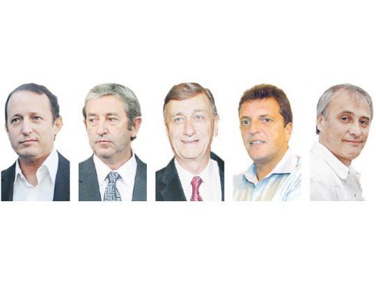 Martín Insaurralde, Julio Cobos, Hermes Binner, Sergio Massa, Héctor Baldassi